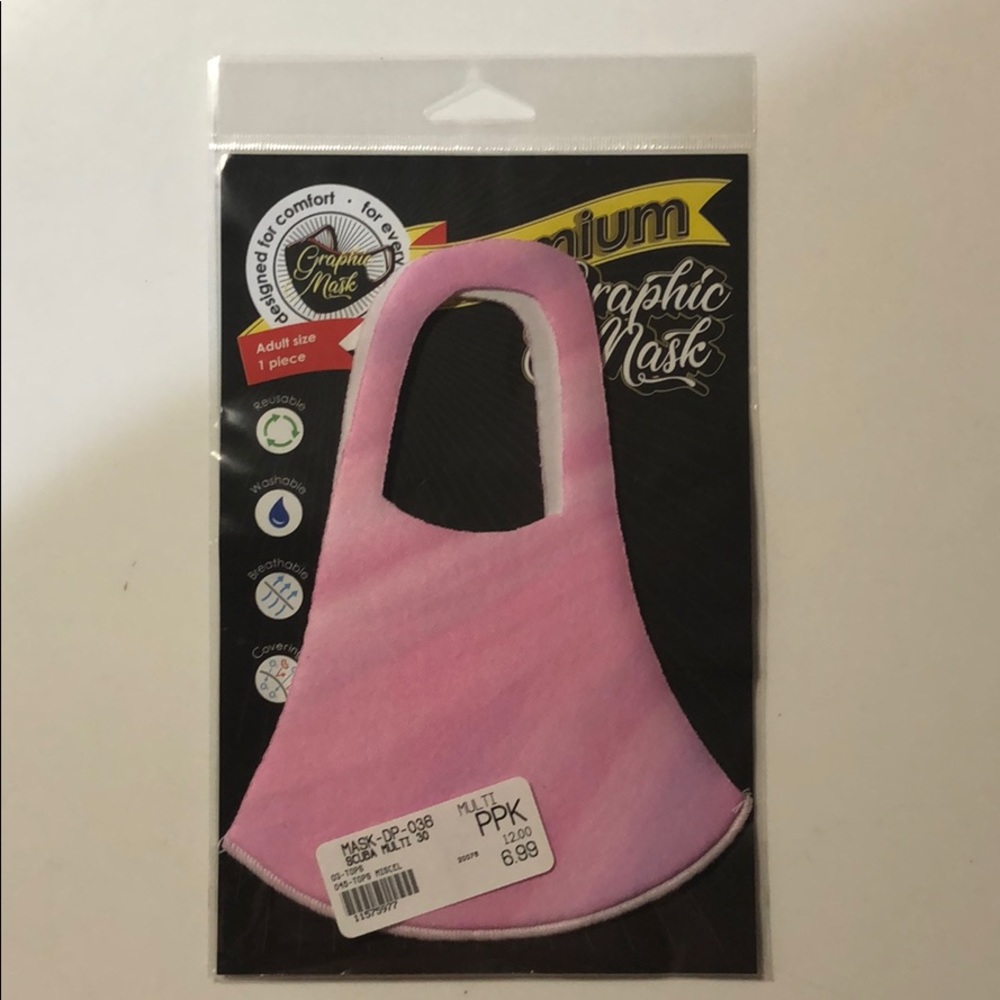 New pink face mask